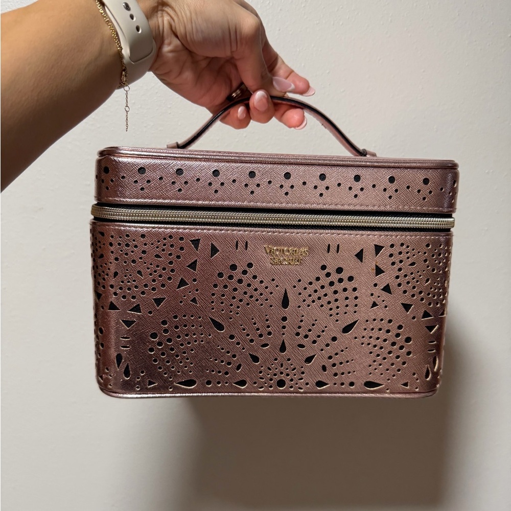 Victoria's Secret Metallic Bronze Cosmetic Case